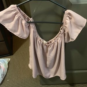 Blush off the shoulder top